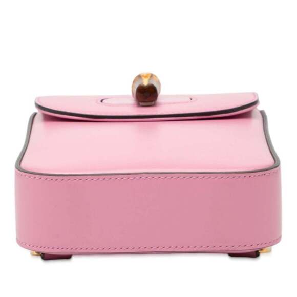 GUCCI Pink Leather Bamboo Backpack main image 4